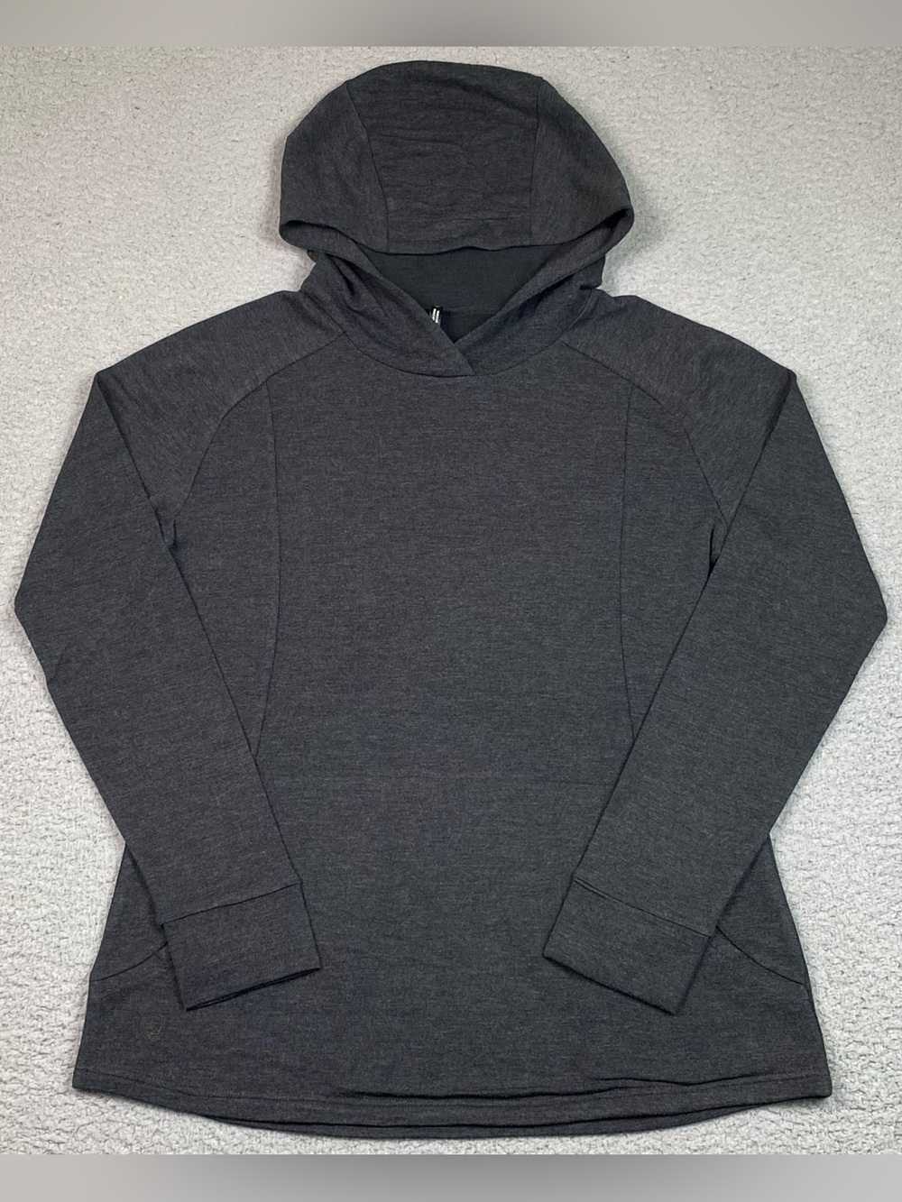 Kuhl Stretch Hoodie Women's Size M Gray Pullover Outdoor Hiking Sweatshirt EUC